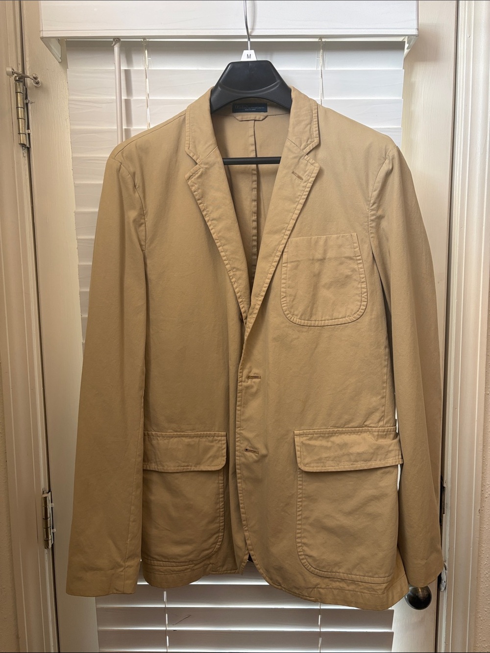 Polo by Ralph Lauren Tan Cotton Lightweight Blazer